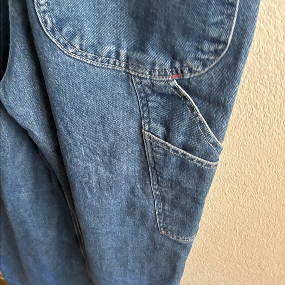 Dickies Overalls Y2K Utility Hammer Loop Blue Denim Bib Overall Pants 30X32 - Picture 8 of 16